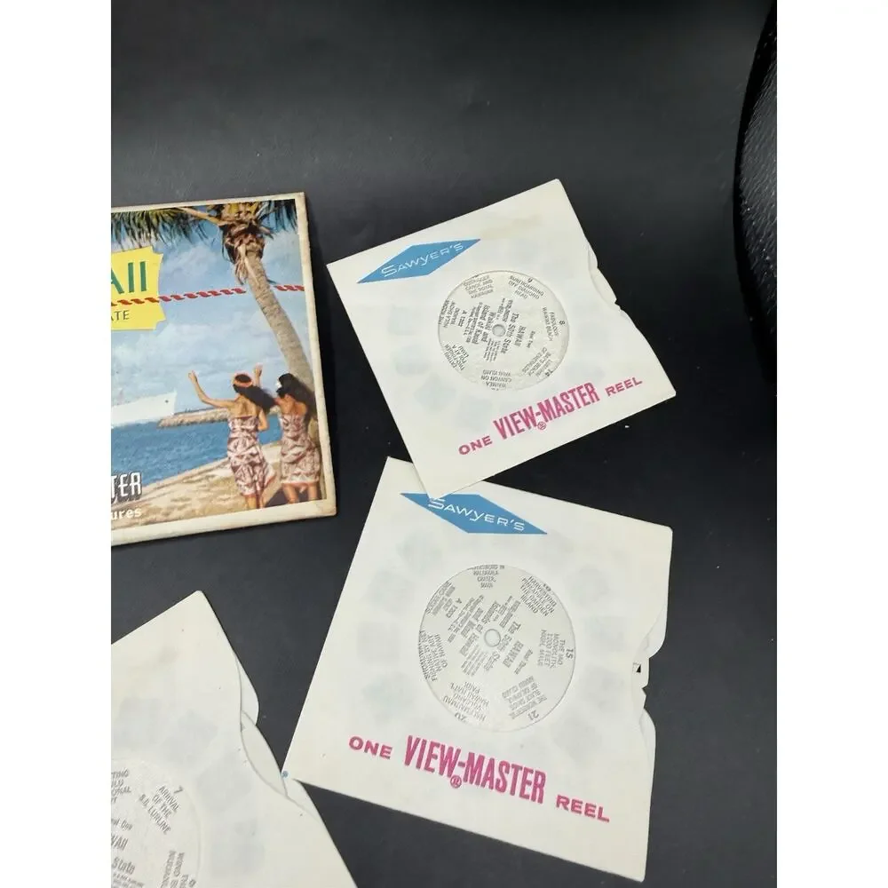 Vintage 1959 Hawaii 50th State Viewmaster Set of 3 Reels In Envelope A120